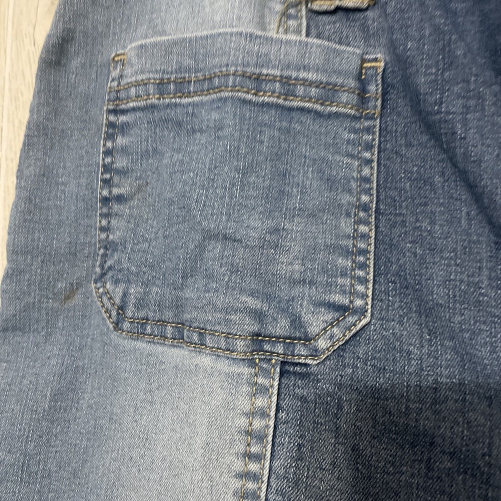Fashion Nova Skinny Two Tonal contrast Raw Hem Denim Stretch Jeans Size 14 - Picture 5 of 10